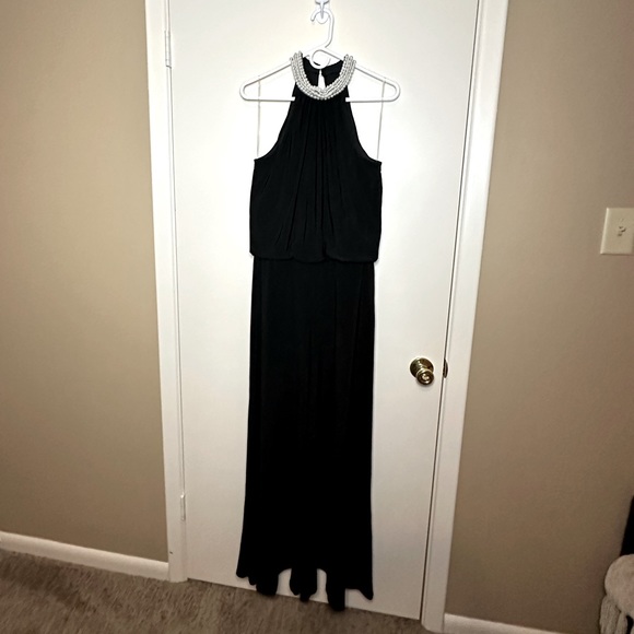 MSK Black Jumpsuit with pearl collar - Size M - Picture 1 of 10
